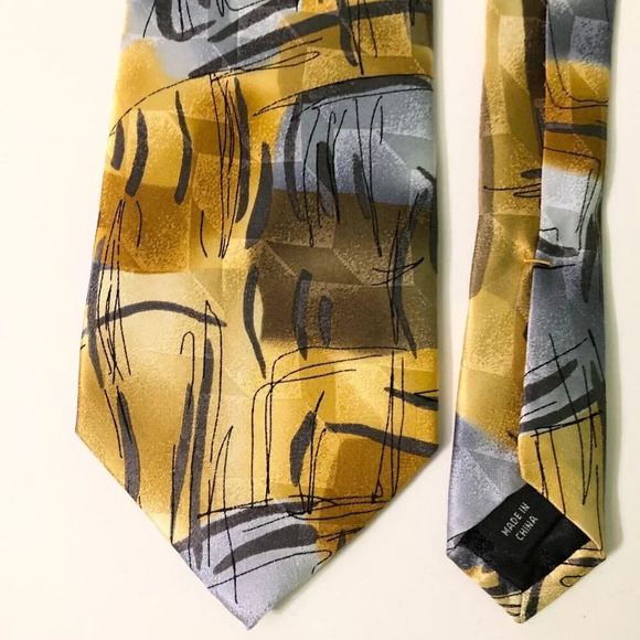 J Garcia Tie Collection Fifty Four Scales Silk Necktie - Picture 2 of 11